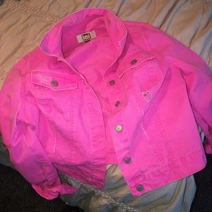 Pink jean jacket!